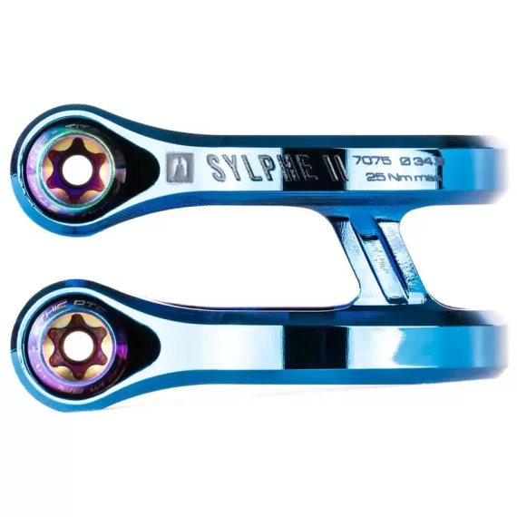 Ethic Sylphe V2 Clemă dublă crom albastru 34.9 mm