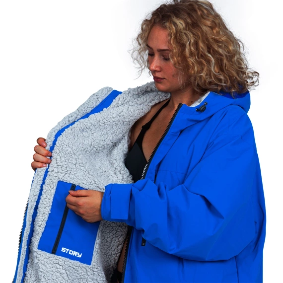 Poncho Poncho Jachetă Story Change Robe Albastru