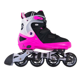 Patine în linie reglabile Story Motion roz și negru