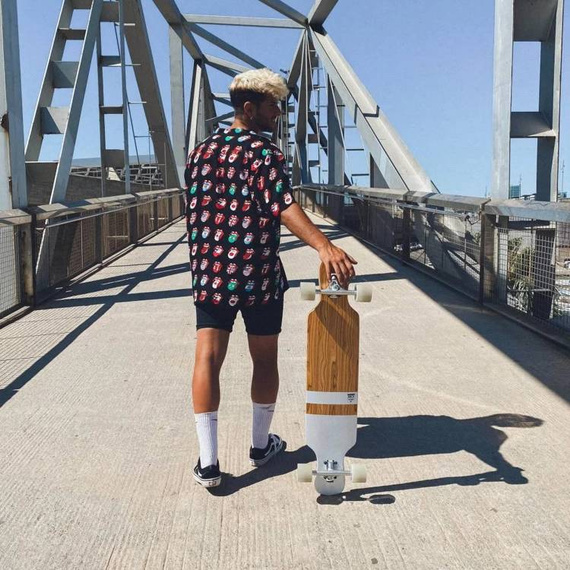 Longboard pentru începători NKX Canadiens negru 38.58"