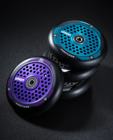 Union Honeycomb Pro Scooter Roată negru și violet metalic 110 mm