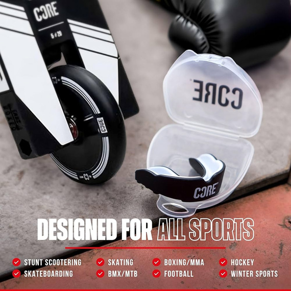 Apărător bucal CORE Protection Mouth Guard Gum Shield Roșu