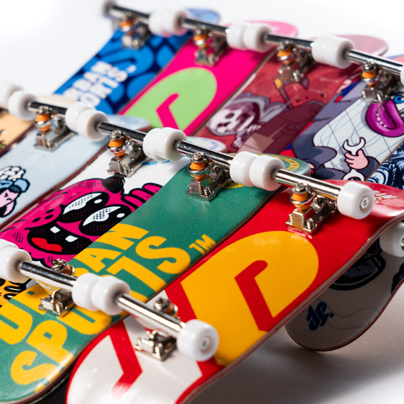 Fingerboard Complet Set-Up Urban Sports Logo Albastru 32 mm
