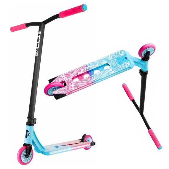 Trotinetă Freestyle CORE CL1 Complete Stunt Scooter Roz-Turcoaz înălțime 85 cm