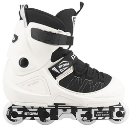Patine Story Inline Aggressive Alb și Negru