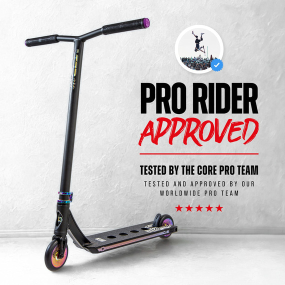 Trotinetă Freestyle CORE CL1 Complete Stunt Scooter Negru-Neochrome înălțime 85 cm