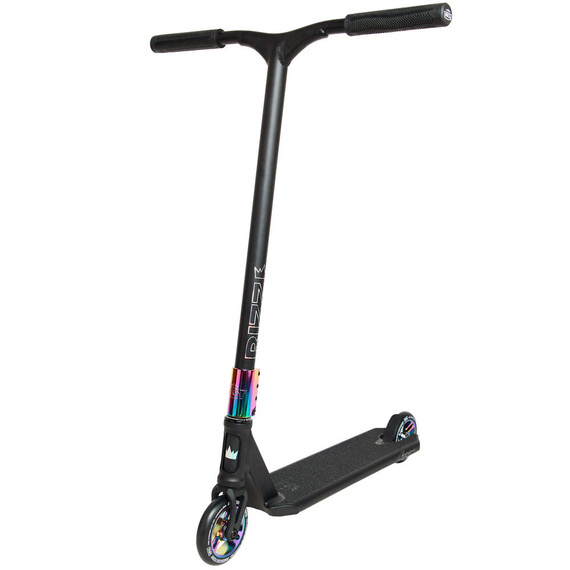 NKD RIZZ Stunt Scooter negru și curcubeu 85 cm