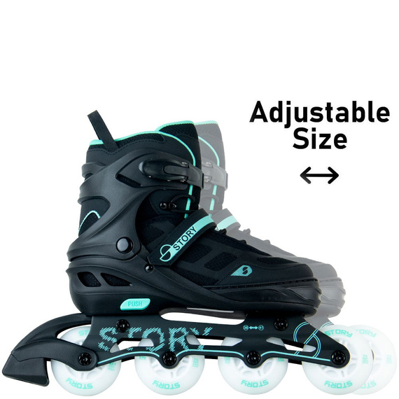 Patine în linie Story Fusion ajustabile Mint LED