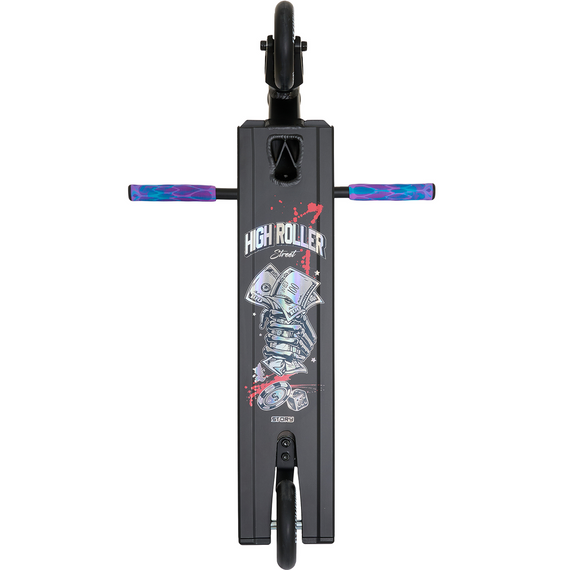 Story High Roller Street stunt scuter Negru și curcubeu 87 cm