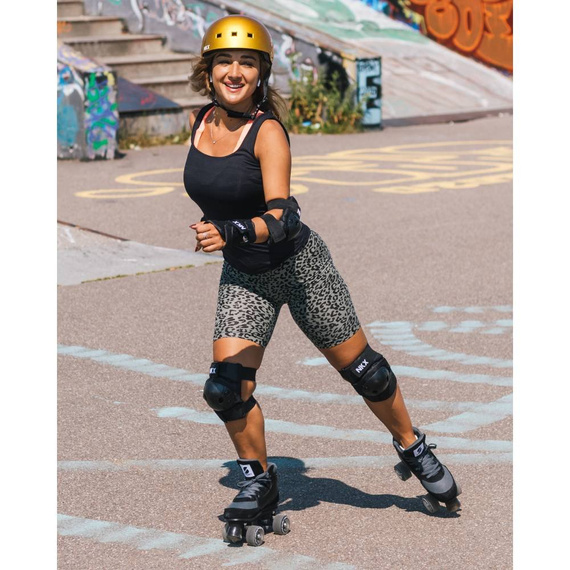 NKX Brain Saver Cască de skateboard Aur strălucitor