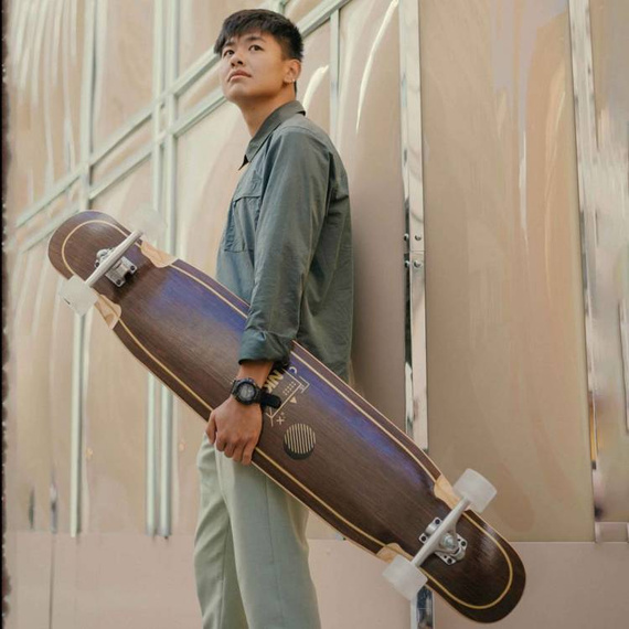Longboard pentru dansatori NKX Geometric Gold 122 cm