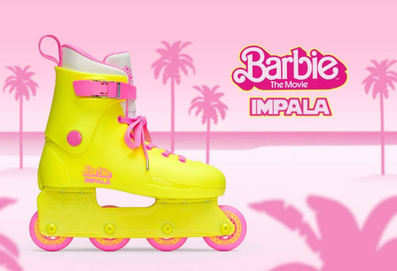 Impala Lightspeed Inline Skate Barbie galben strălucitor Patine cu rotile de agrement