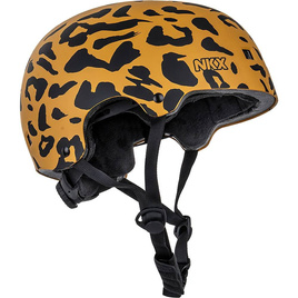 Cască de skateboarding NKX Brain Saver Leopard negru și maro
