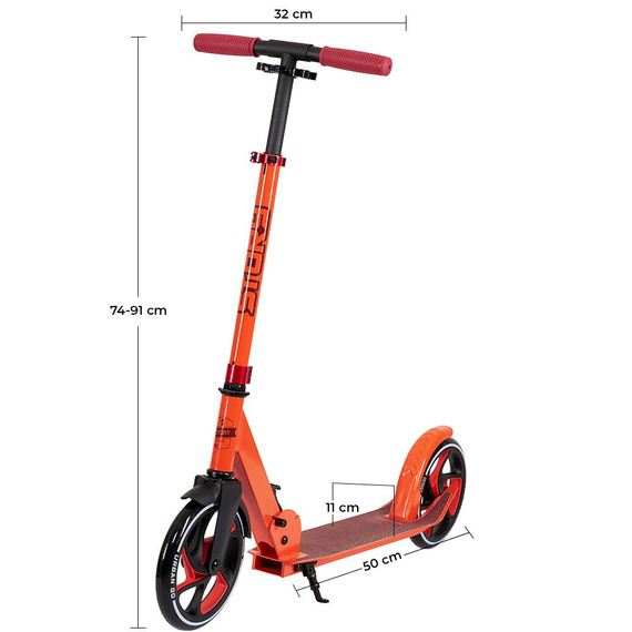 Scuter de transport cu roți mari Story Urban GO! Portocaliu