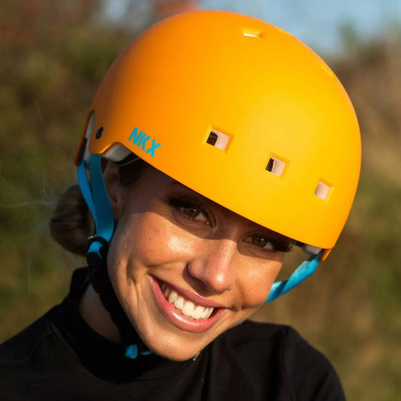NKX Brain Saver Cască de skateboard portocaliu/albastru