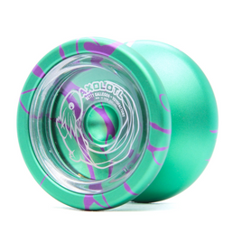 Yoyo pentru avansați YoYoFactory Axolotl Metal Green-Purple Splash