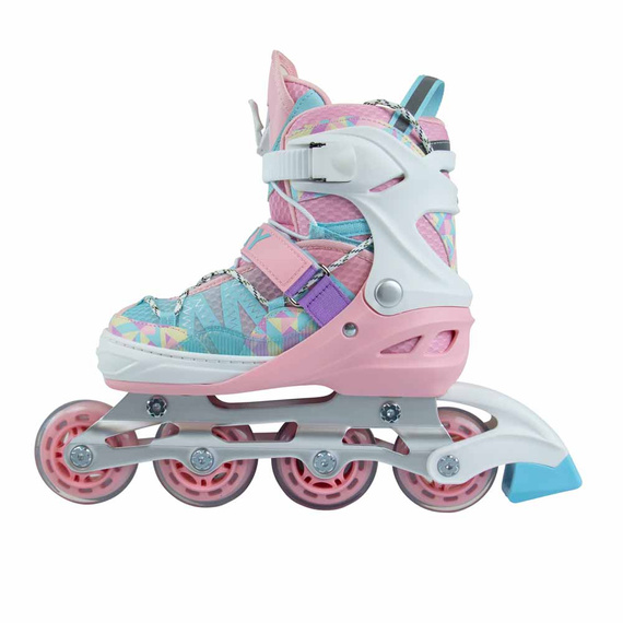 Patine în linie Story Spike ajustabile Blue-Pink