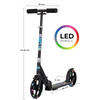 Scuter de transport cu roți mari Story Urban GO! LED negru