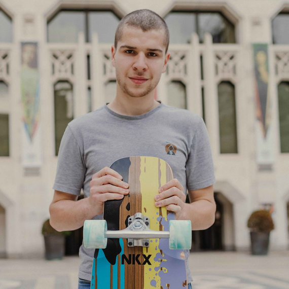 Longboard pentru dans NKX Vegas Green 123.5 cm