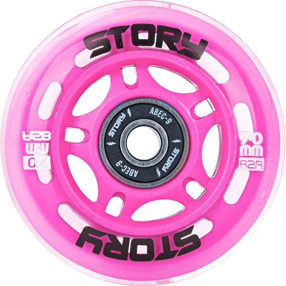 Story Inline Skates Roți roz 64 mm (8 buc) cu rulmenți.)
