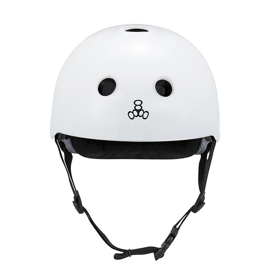 Cască Triple Eight Deep Cover White Gloss