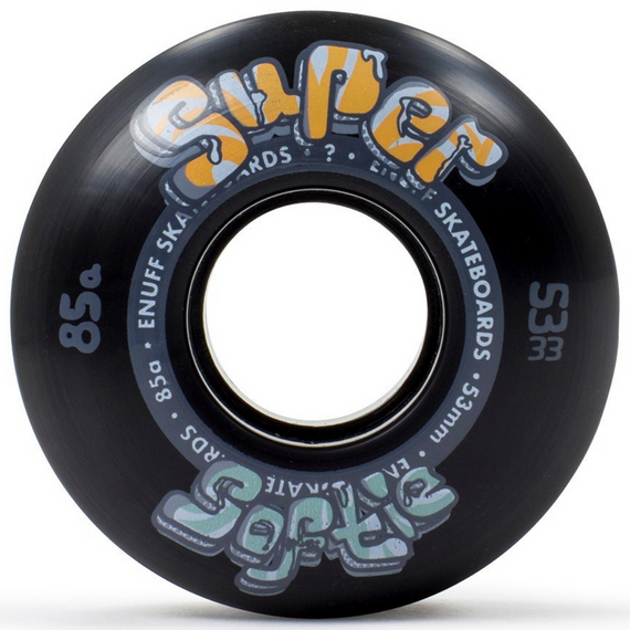 ENUFF Super Softie Skateboard Wheels 53 mm Negru