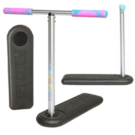Story Pro Trampoline Scooter negru și curcubeu 61-71 cm