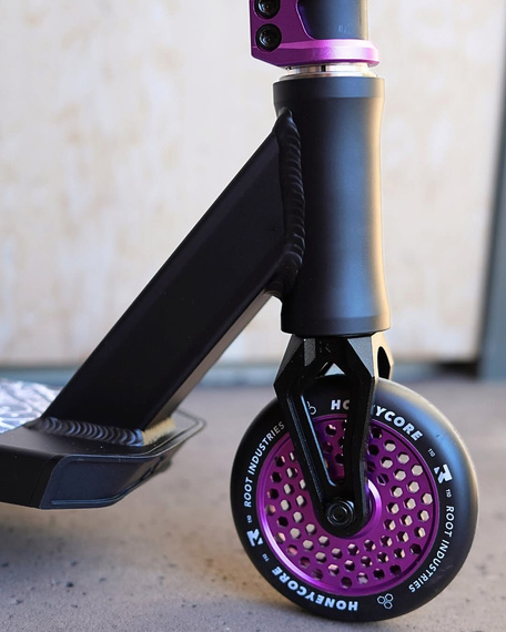 Root Industries Honeycore Black Pro Scooter Wheels 2-Pack Purple 110 mm (2 buc).)