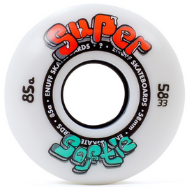 ENUFF Super Softie Skateboard Wheels 58 mm Alb
