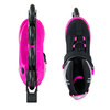 Patine în linie reglabile Story Motion Black Pink și Rainbow