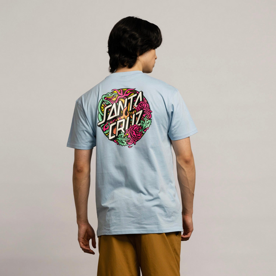 SANTA CRUZ Dressen Rose Crew Two T-Shirt Albastru