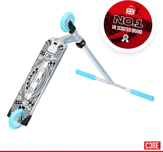 Trotinetă Freestyle CORE CL1 Complete Stunt Scooter Chrome Teal înălțime 85 cm
