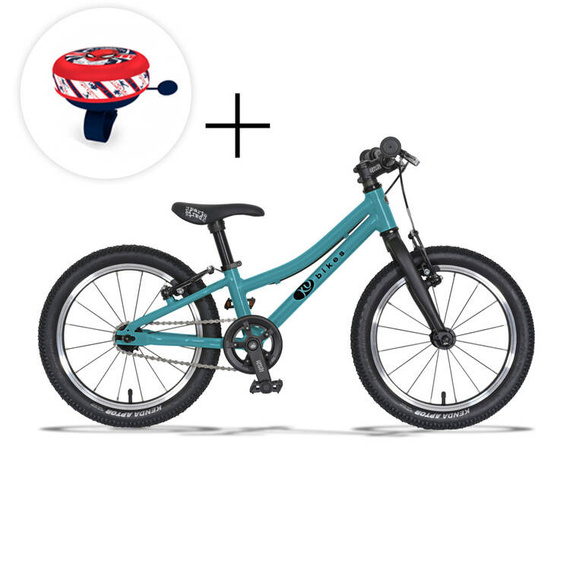 Superlekki rower dla dzieci KUbikes 16s 2-biegowy Turkus