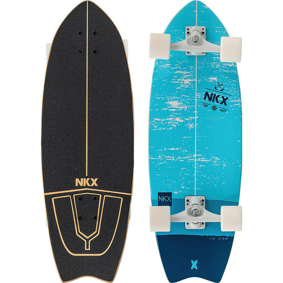 Surfskate Skateboard NKX Maverick Albastru 31"