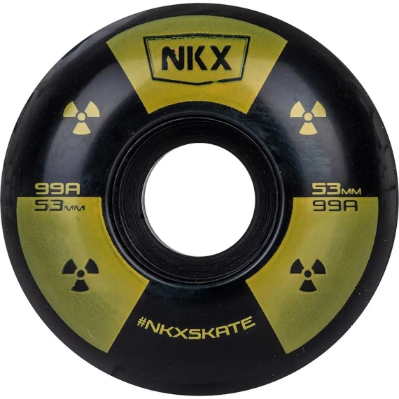 NKX Candy Series Toxic negru și galben 53mm 99A roți de skateboard