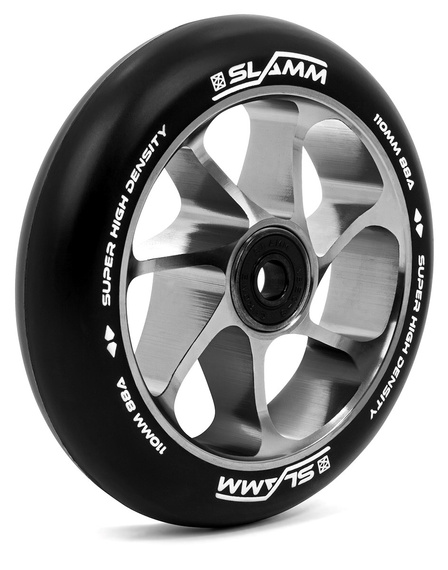Slamm Team Scooter Roată negru argintiu 110 mm (1 buc).)