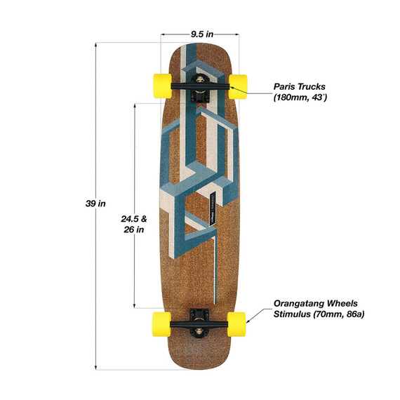 Longboard Loaded Basalt Tesseract Downhill Complet 39"
