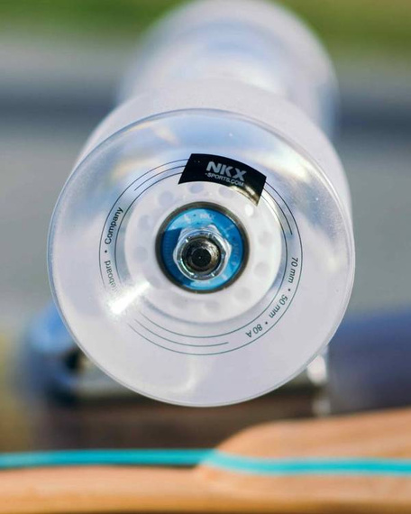 Longboard pentru dansatori NKX Geometric Walnut Green 117 cm