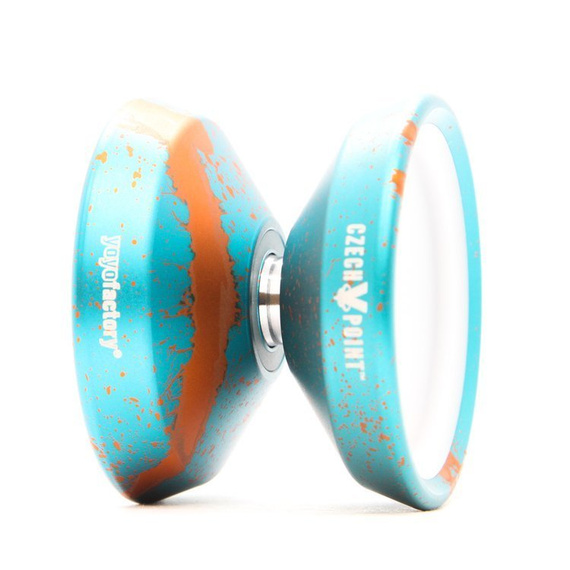 Metal Yoyo CzechPoint Pivot - Aqua Orange Alb