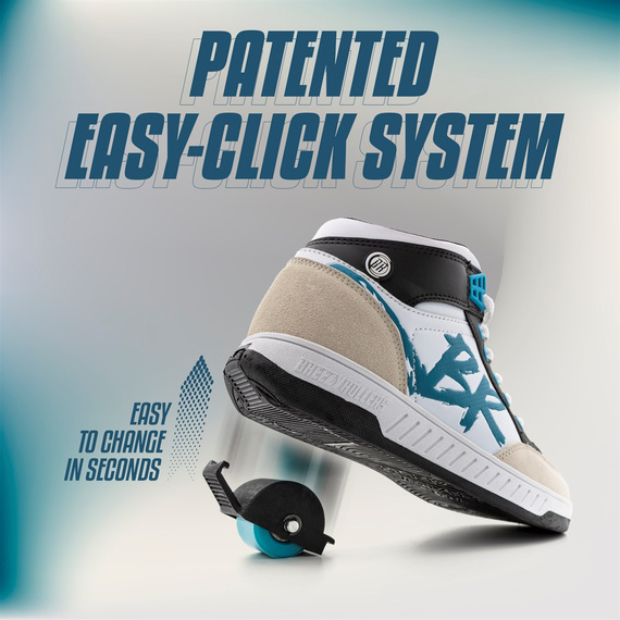 Pantofi Breezy Rollers Skater Alb și albastru deschis