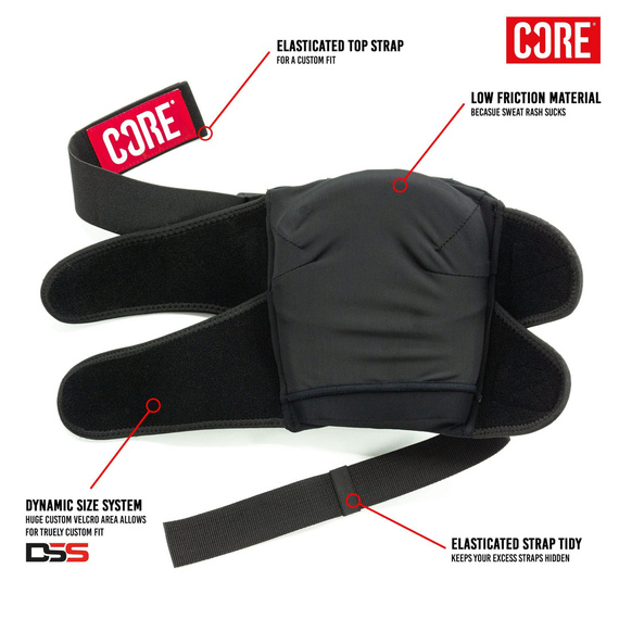 Ochraniere pentru genunchi CORE Pro Park Knee Pads Negru