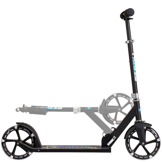 Scuter de transport cu roți mari Story Urban GO! LED negru