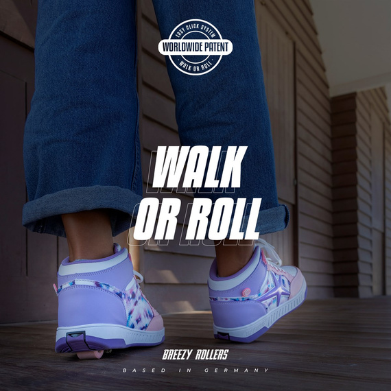 Breezy Rollers Skater Pantofi alb-violet-roz 