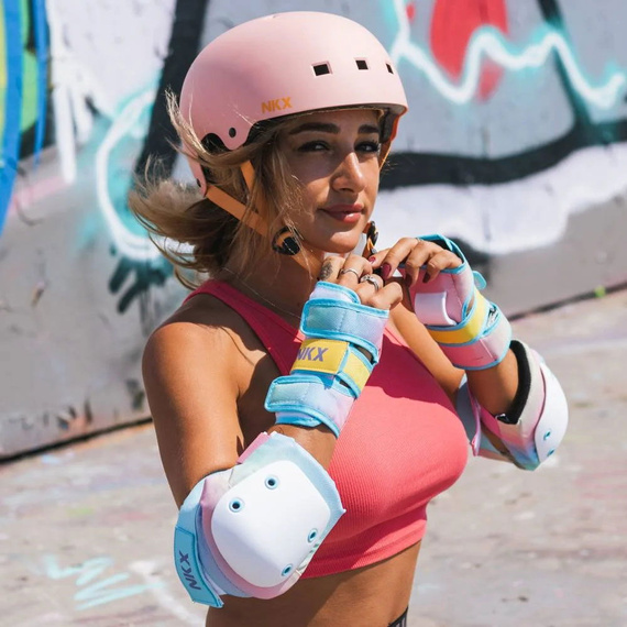 NKX Brain Saver Skateboard Helmet Peach