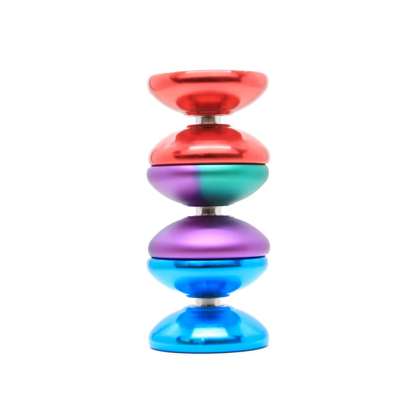 Yoyo pentru avansați YoYoFactory Axolotl Metal Green-Purple Splash