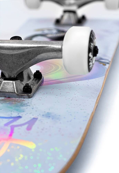 Skateboard Enuff Skully Hologramă Mini Complet Alb 7.25"