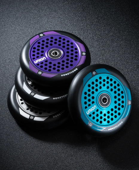 Union Honeycomb Pro Scooter Roată negru și violet metalic 110 mm