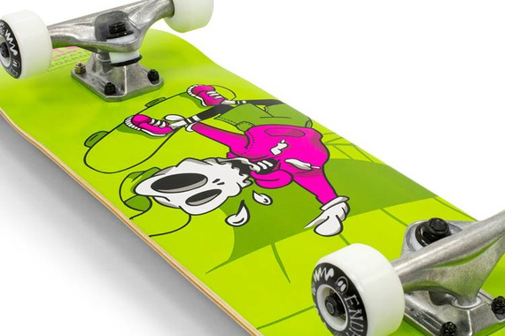 ENUFF SKULLY MINI COMPLETE Skateboard Verde 7.25"