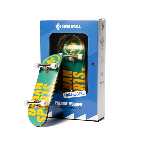Fingerboard Skateboard Complet Set-Up Urban Sports Logo Verde 32 mm