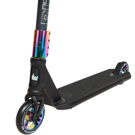 NKD RIZZ Stunt Scooter negru și curcubeu 81 cm